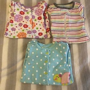 Set of 3 0-3 Month Footies
